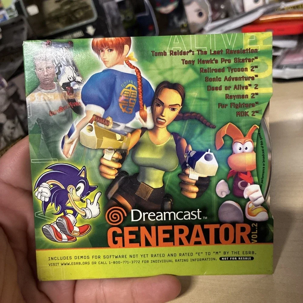 SEGA Dreamcast Generator Vol 2 Demo Disc Sonic Adventure Tony Hawk's Pro Skater